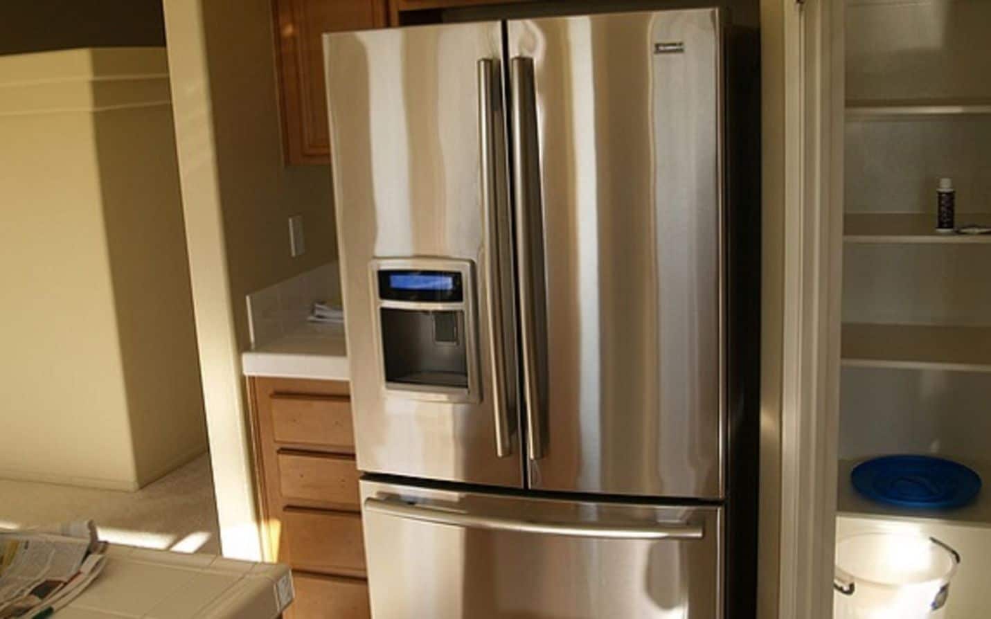 stainless steel fridge