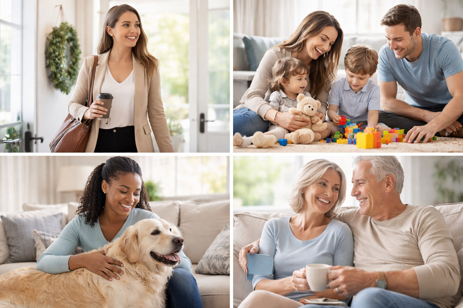 Busy professionals, families, pet owners, and seniors enjoying the benefits of recurring house cleaning service in Chicago.
