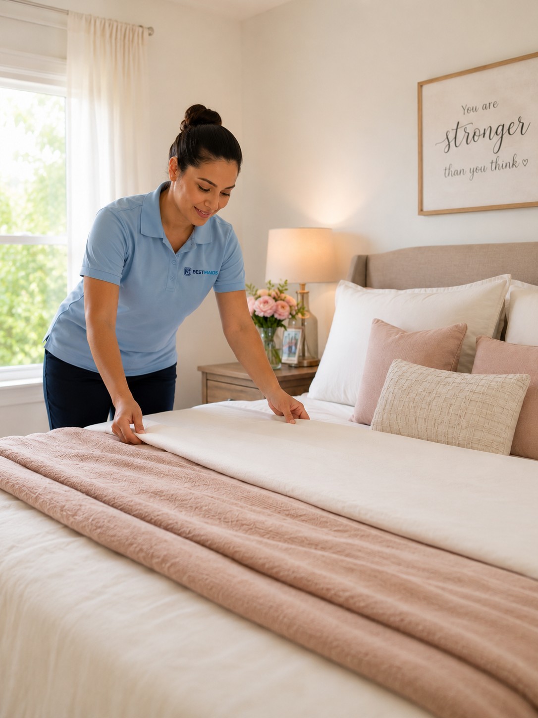 Best Maids cleaner preparing a comfortable home for a cancer patient through Cleaning for a Reason Chicago